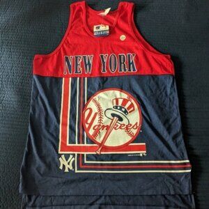 Garan 1990 Vintage Men XL NEW YORK YANKEES Tank Single Stitch MADE IN USA